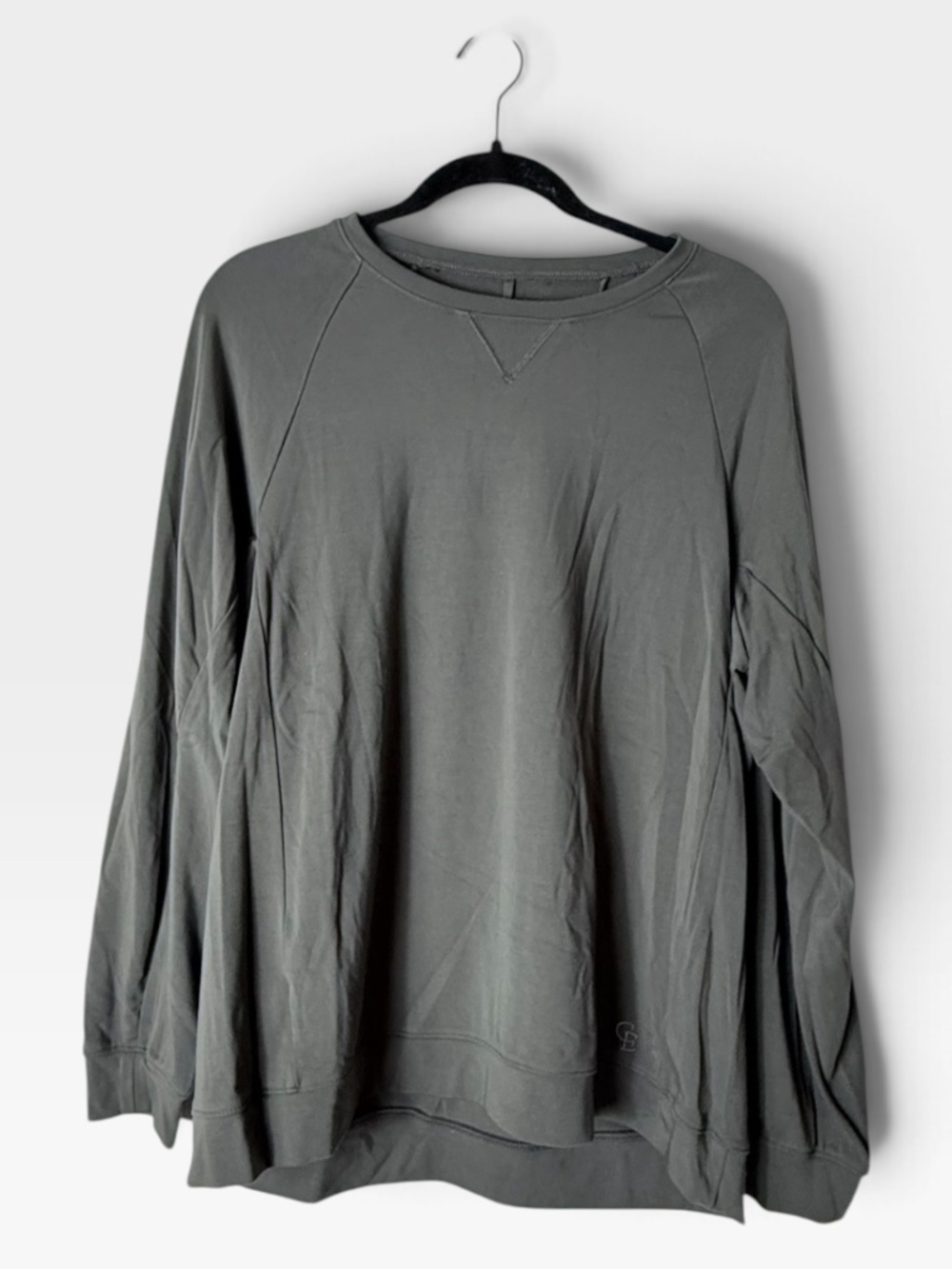 Cozy Earth Bamboo Blend Women's Crewneck Size Medium Green (Z)